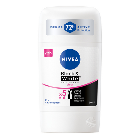 Nivea Black & White Clear Antiperspirant Stick 50 ml