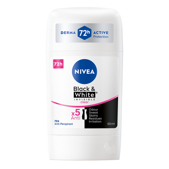 Nivea Black & White Clear Antitranspirant Stick 50 ml