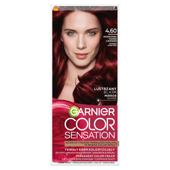 Garnier Color Sensation Trwały krem koloryzujący 4.60 intensywna ciemna czerwień