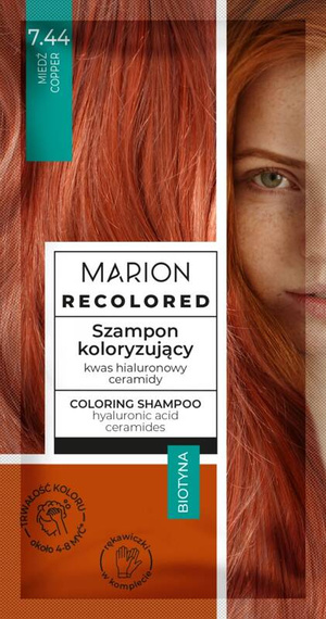 Marion Recolored Szampon koloryzujący Szamponetka 7.44 Miedź  35ml