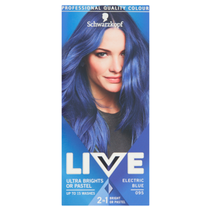 Schwarzkopf Live Ultra Brights oder Pastell Haarfärbemittel Electric Blue 095