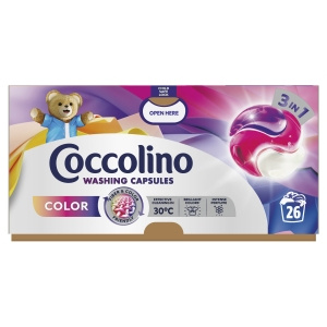 Coccolino 3-in-1-Kapseln zum Waschen bunter Textilien 449,8 g (26 Wäschen)