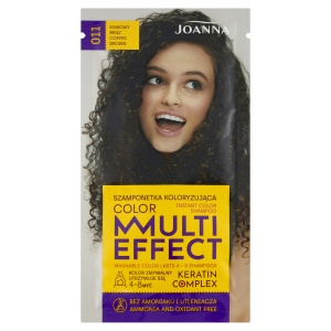 Joanna Multi Effect color Szamponetka koloryzująca kawowy brąz 011 35 g