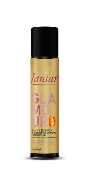 Jantar, Suchy szampon GLAMOUR z esencją bursztynową i emolientami, 180 ml