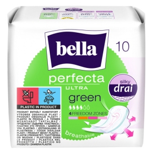 Bella Perfecta Ultra Green Silky Drai Sanitary napkins 10 pcs.