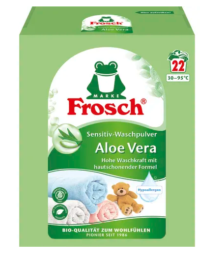 Frosch Aloe Sensitive Washing Powder 1.45 kg – Hypoallergenic and Eco-friendly