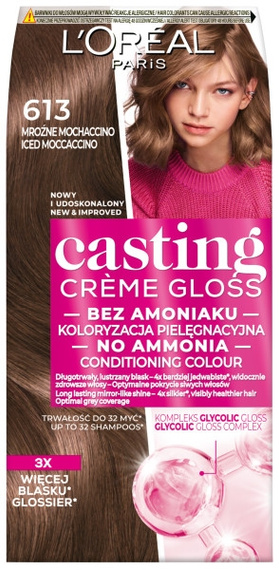 L'Oreal Paris Casting Creme Gloss Farba do włosów 613 mroźne mochaccino