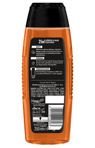 Fa Men Dark Passion Żel pod prysznic z formułą 2w1 250 ml