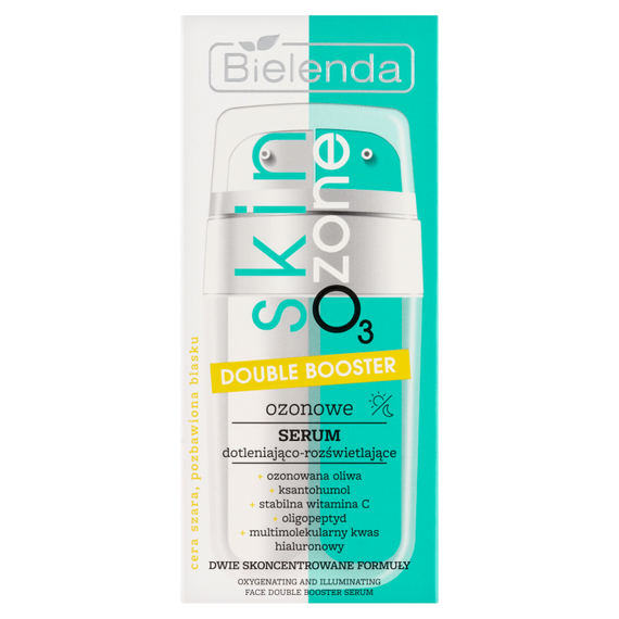 Bielenda Skin O₃ Zone Double Booster Ozon-Sauerstoffspendendes und aufhellendes Serum, 2 x 7,5 ml