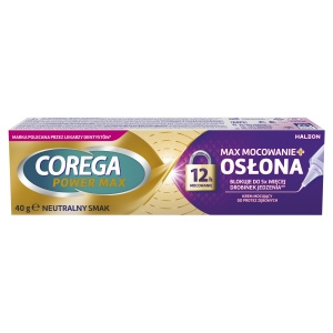 Corega Power Max Medizinprodukt, Haftcreme für Zahnersatz, neutraler Geschmack, 40 g