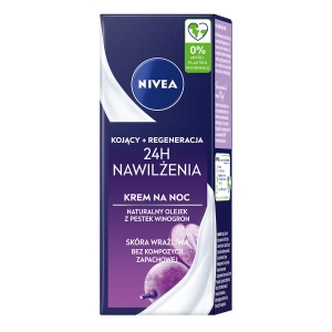 Nivea 24H Feuchtigkeitsspendende, beruhigende und regenerierende Nachtcreme 50 ml