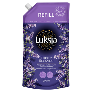 Luksja Aroma Senses Pflegende Flüssigseife mit Lavendelduft, Nachfüllpackung 900 ml