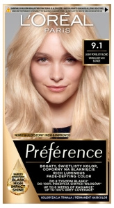 L'Oréal Paris Préférence Haarfarbe 9.1 Oslo Sehr Helles Aschblond