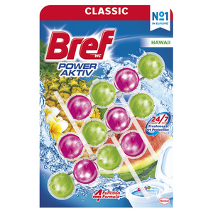 Bref WC Power Aktiv Hawaii Toilettenschüssel-Reinigungs- und Duftspender (3 x 50 g)