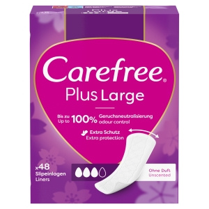 Carefree Plus Large Wkładki higieniczne o delikatnym zapachu 48 sztuk