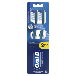 ORAL-B PRO-CLEAN ADVANCED Toothbrush, Plaque Remover, Medium, 2