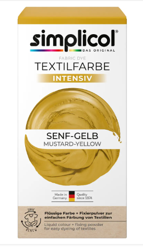Simplicol Barwnik Farba do tkanin Musztardowy Żółty 150 ml