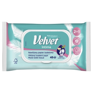 Velvet Intima Feuchtigkeitsspendendes Toilettenpapier 48 Stück
