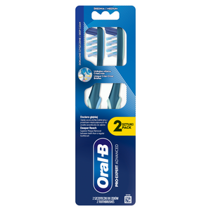 ORAL-B PRO-CLEAN ADVANCED Toothbrush, Plaque Remover, Medium, 2