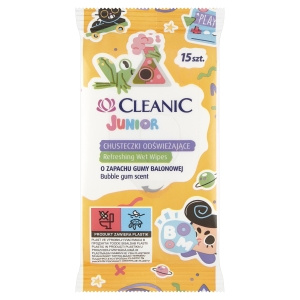 Cleanic Junior Chusteczki odświeżające 15 sztuk