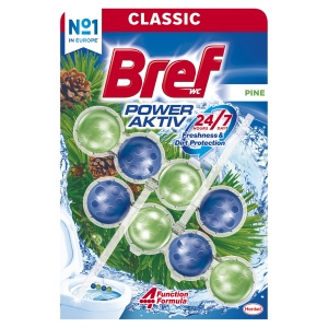 Bref WC Power Aktiv Washing and Fragrance Hanger for Toilet Bowl Pine 2 x 50 g