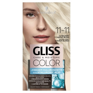 Gliss Color Care & Moisture Permanent Hair Dye 11-11 Ultra Light Titanium Blonde