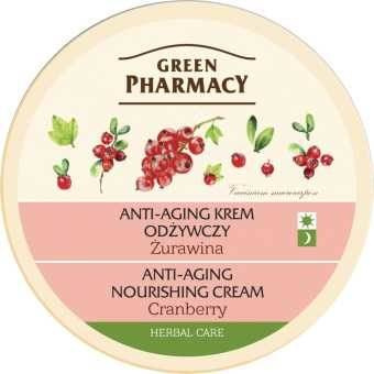 Krem odżywczy anti-aging z żurawiną do twarzy Green Pharmacy 150 ml