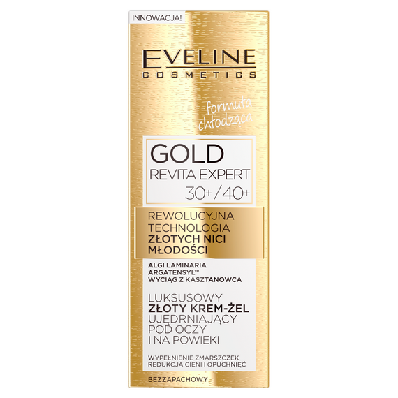 Eveline cosmetics Gold Revita Expert Firming eye and eyelid cream-gel, 30+/40+