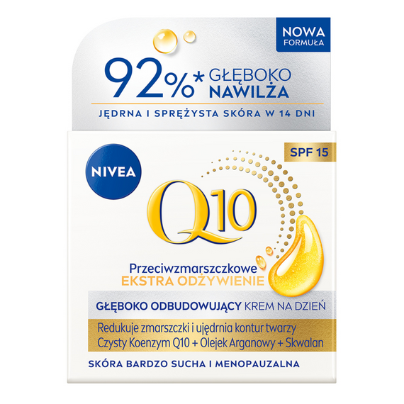 Nivea Q10 Przeciwzmarszczkowe Ekstra Odżywienie Głęboko odbudowujący krem na dzień 50ml