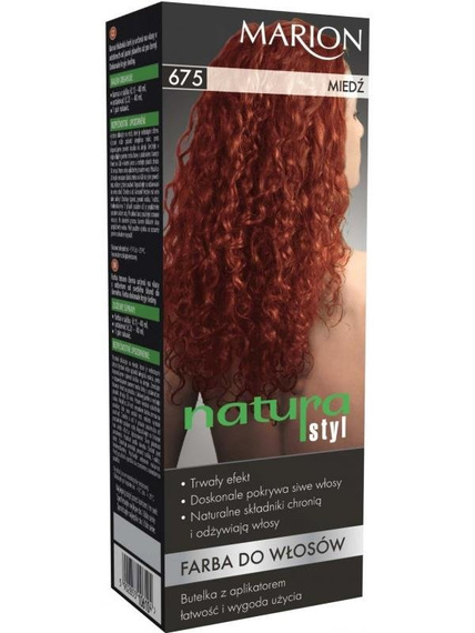 Marion Natura Styl farba do włosów 675 Miedź 80ml + odżywka 10ml