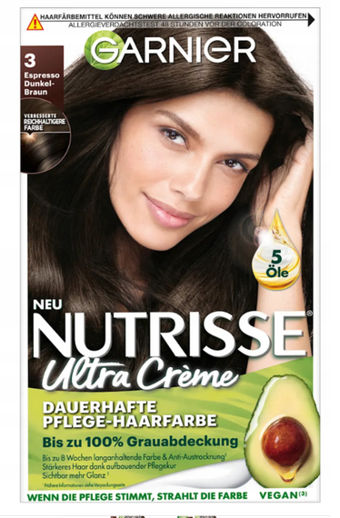 Garnier Nutrisse Espresso Ciemny Brąz 3 farba do włosów 
