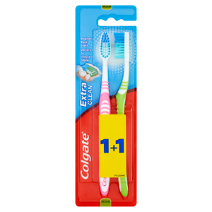 Colgate Extra Clean Zahnbürste 2 Stück, mittel