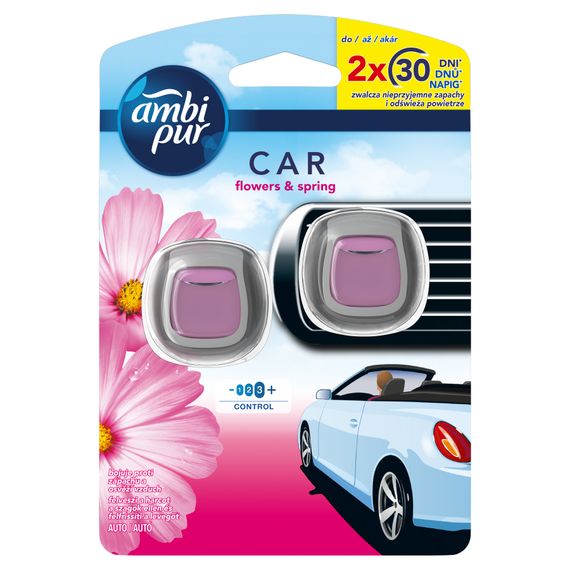 Ambi Pur Car Flowers & Spring Auto-Lufterfrischer-Starterset, 2-teilig