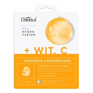 L'biotica PGA Hydro Fusion Hydrogel Face Mask with Vitamin C 1pc