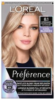 L'Oréal Paris Préférence Hair Color 8.1 Copenhagen Light Ash Blonde