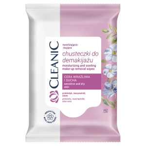Cleanic Moisturizing and soothing makeup removal wipes 10 pieces