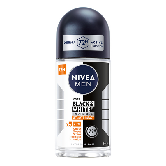 Nivea MEN Black&White Invisible Ultimate Impact Antitranspirant Roll-on 50 ml