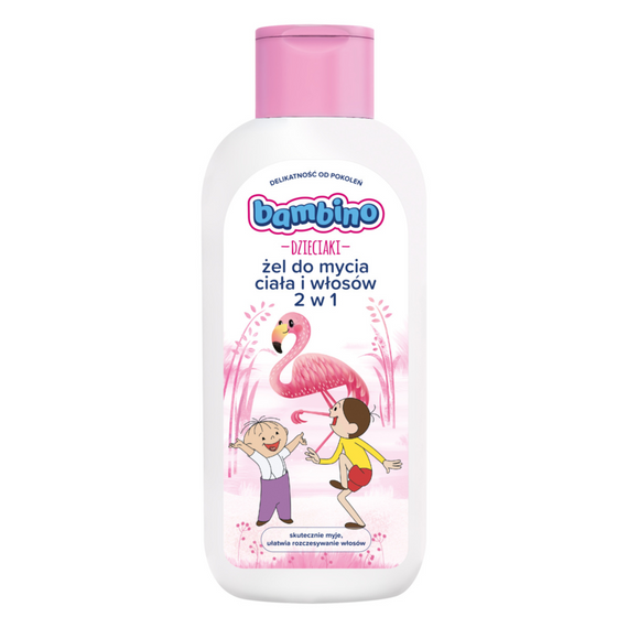 Bambino Kids Gel zum Waschen von Körper und Haaren 2in1 Flamingo