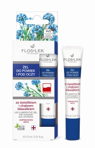 Żel do powiek i pod oczy ze świetlikiem i chabrem bławatkiem 15 ml - Floslek
