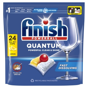 Finish Quantum Lemon Kapsułki do mycia naczyń w zmywarce 249,6 g (24 sztuki)