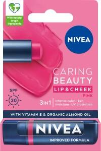 Nivea Caring Beauty 3w1 Pink Pielęgnująca pomadka