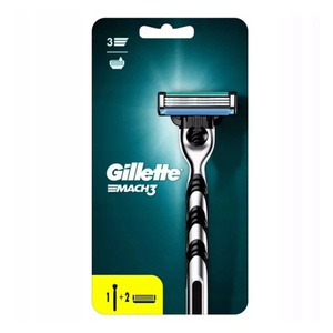 Gillette Mach3 Men's Razor, 1 Gillette Razor, 2 Replacement Blades