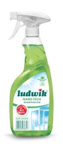 Ludwik Płyn do mycia szyb i glazury nano-tech zielone jabłuszko 600 ml