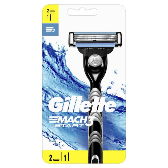 Gillette Mach 3 Start Rasierer für Herren, 2∘austauschbare Klingen