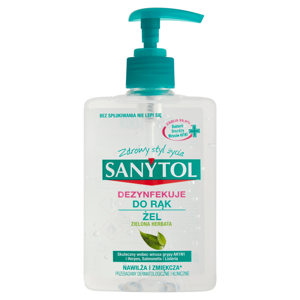 Sanytol Hand Disinfection Gel Green Tea 250 ml