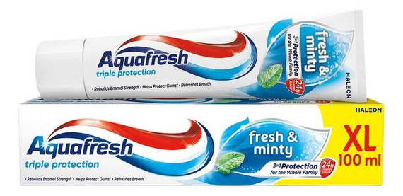 Aquafresh XL Triple Protection Fresh & Minty Zahnpasta mit Fluorid 100 ml