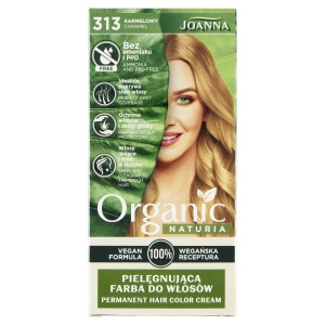 Joanna Naturia Organic Pielęgnująca farba do włosów karmelowy 313