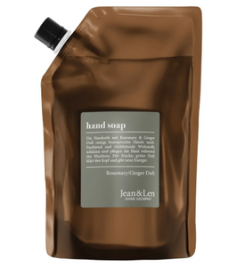 Jean&Len Mydło w płynie bez parabenów wegańskie Rozmaryn i Imbir 500 ml z Niemiec