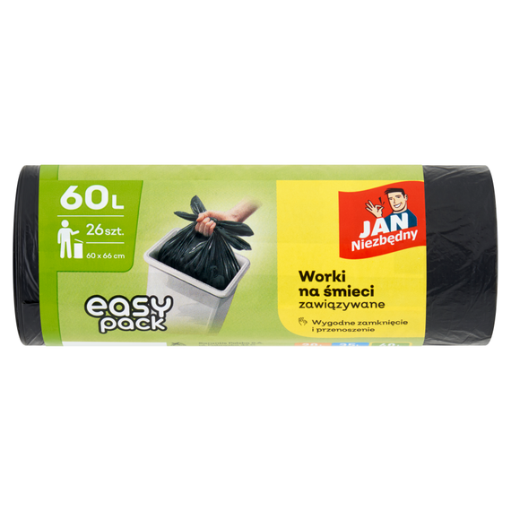 Jan Niezbędny Easy Pack Garbage bags tied 60 l 26 pieces