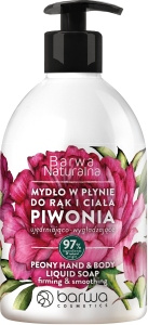 NATURALNA MYDLO W PLYNIE 500ML PIWONIA UJEDRNIAJACO-WYGLADZAJACE